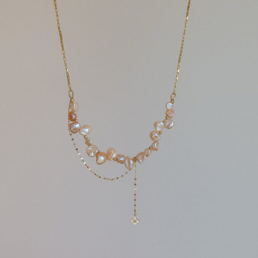 Dahlia Keshi Pearl Necklace - 14k Gold Filled