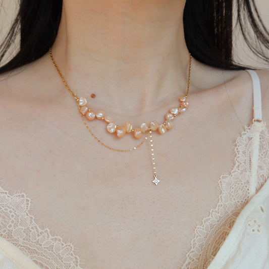 Dahlia Keshi Pearl Necklace - 14k Gold Filled