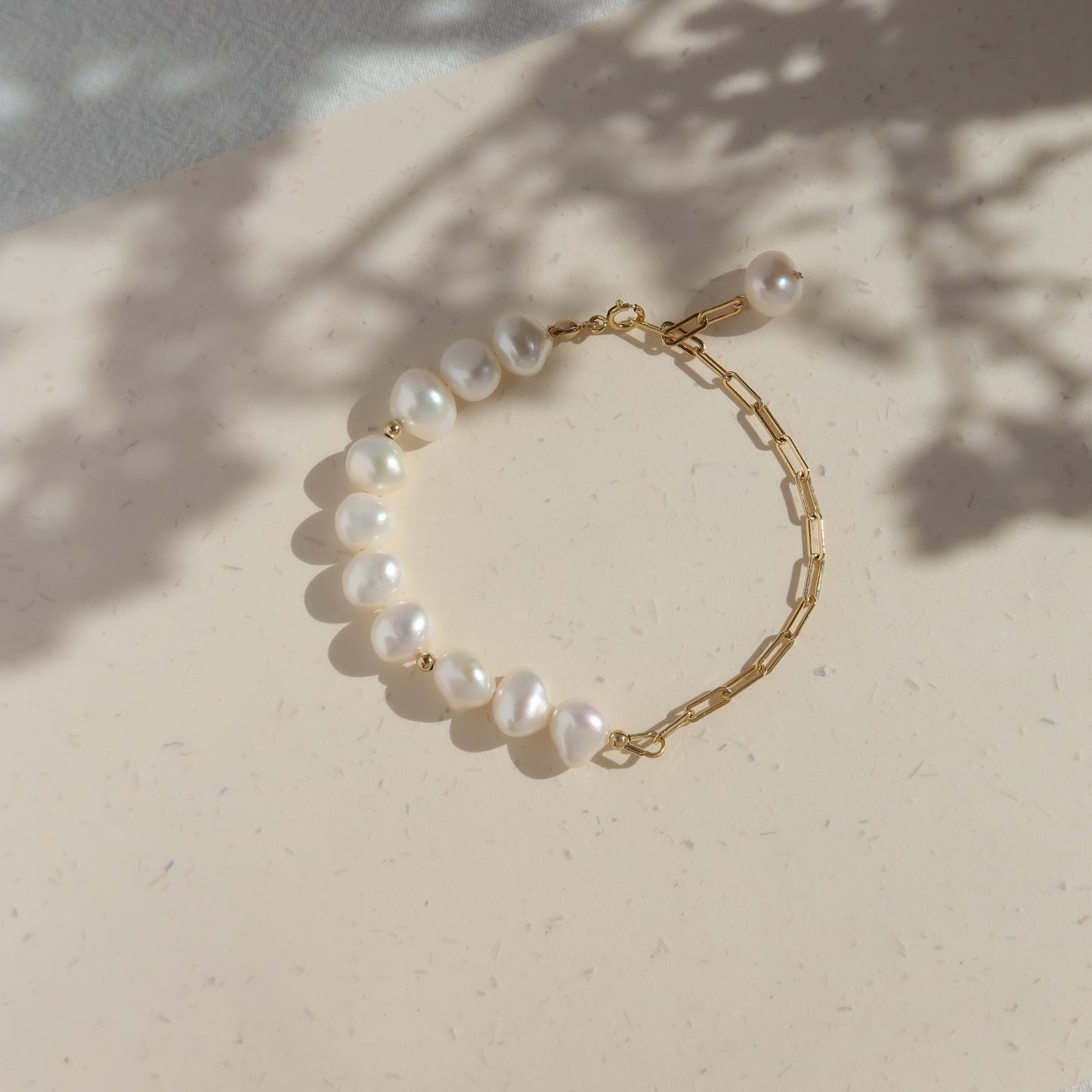 Mabel Pearl and Link Bracelets