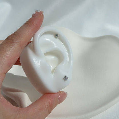 Moissanite Ear Studs