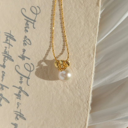 Pavé Elephant Pearl Pendant Necklaces