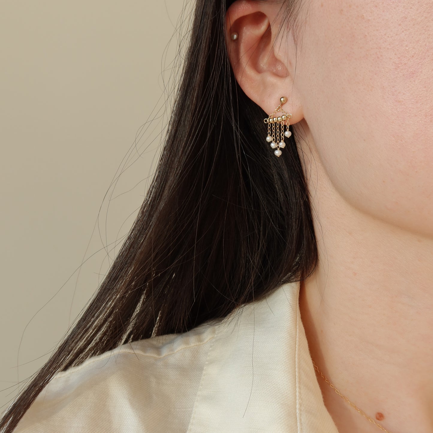 Pearl Tassel Earrings