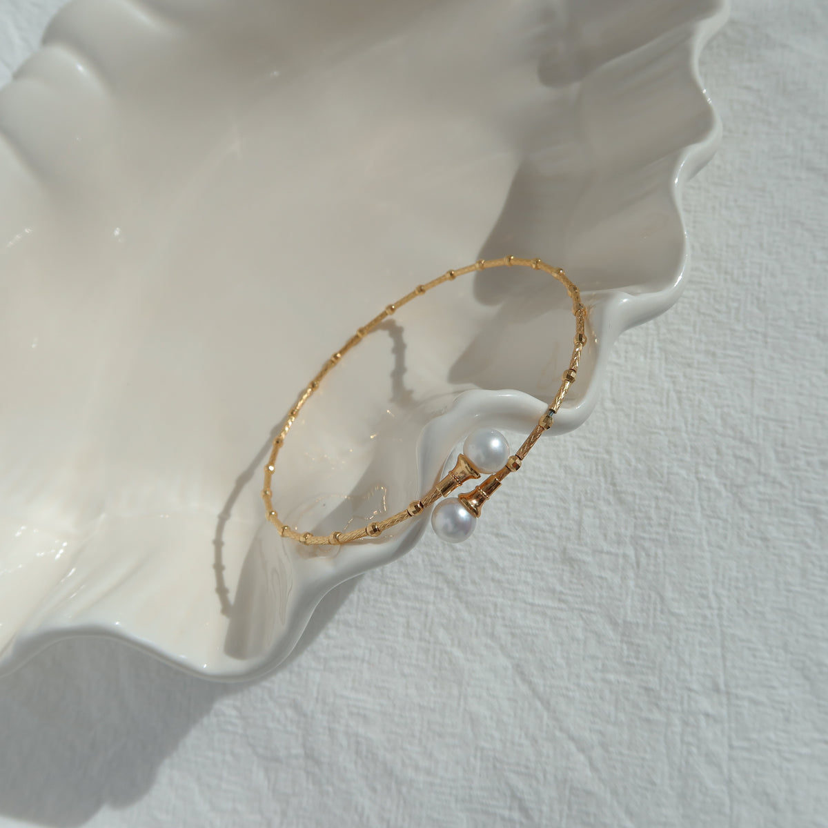 Quinn Double Pearl Bangle
