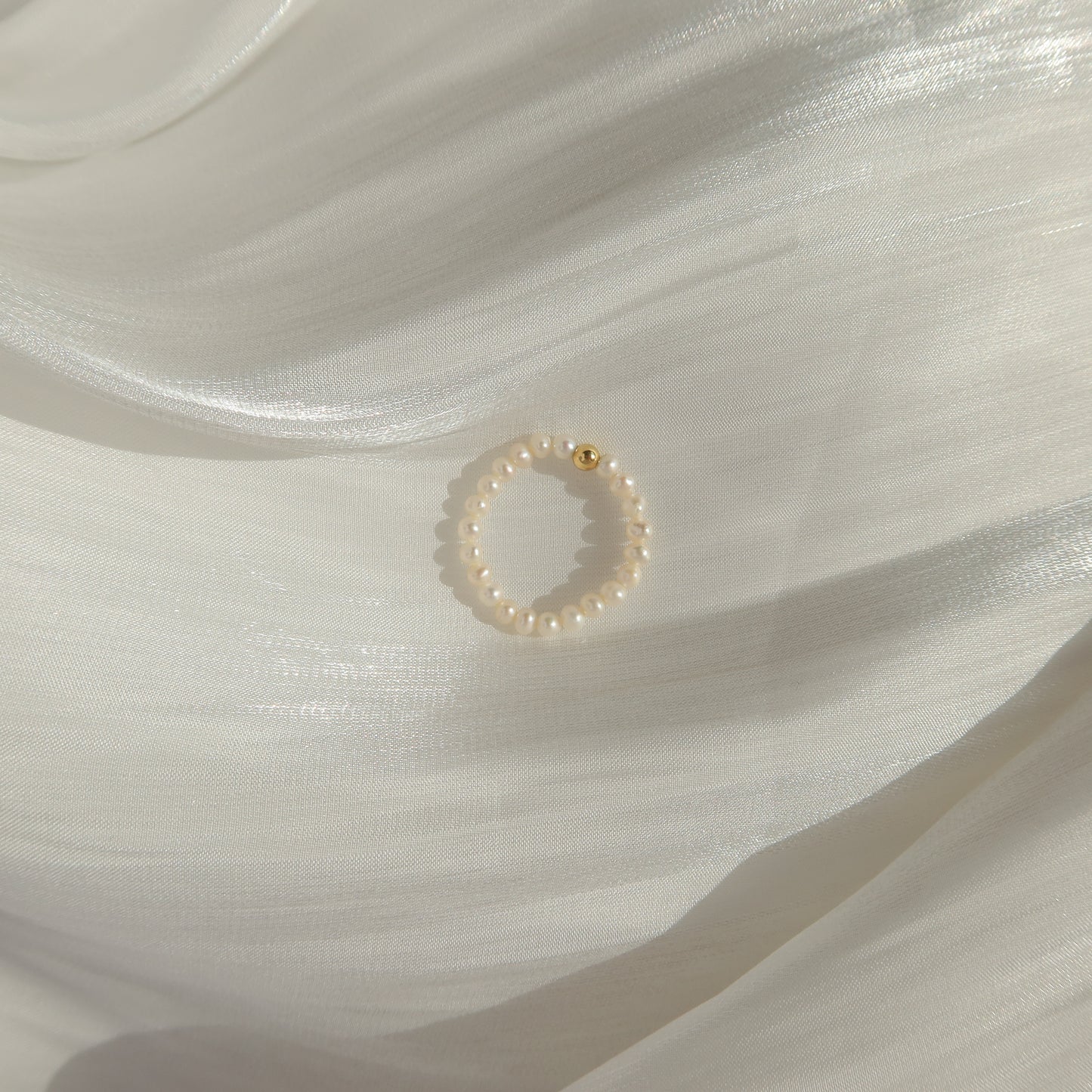 Pearl Beaded Ring (18K Gold)