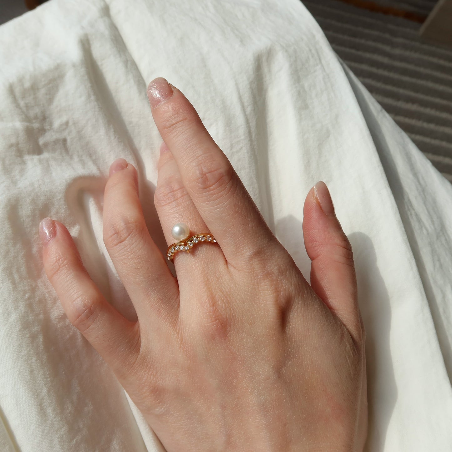 Tiara Chevron Ring