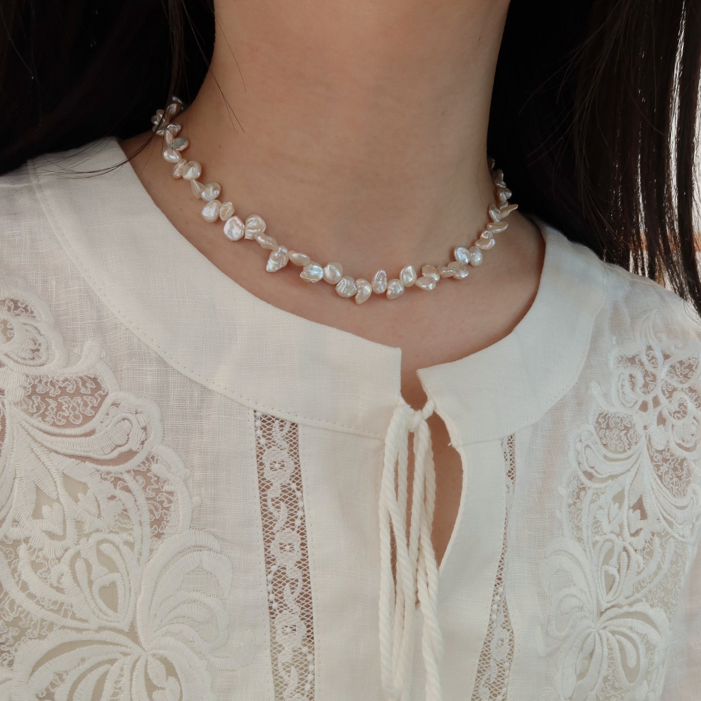 Petal Pearl Necklaces