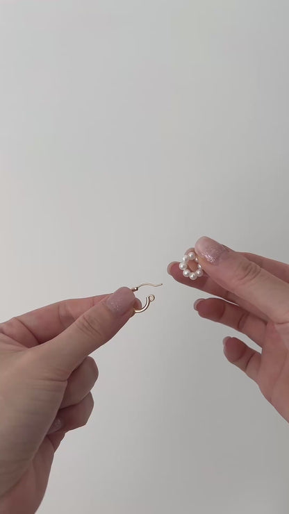 Pearl Loop Earring Charms (Single)