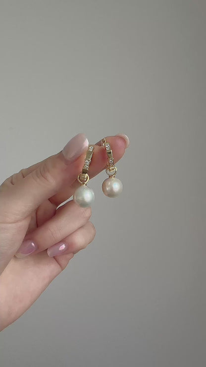 Renata Snake Hoop Earrings (No Pearl)