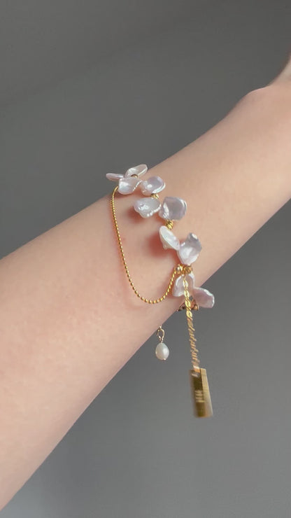 Dahlia Keshi Pearl Bracelet