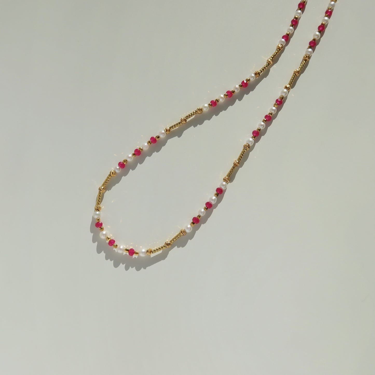 Mereke Ruby & Pearl Necklaces