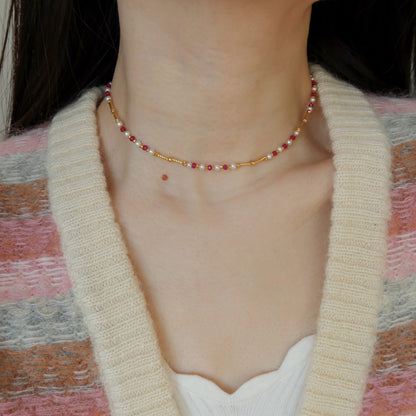 Mereke Ruby & Pearl Necklaces