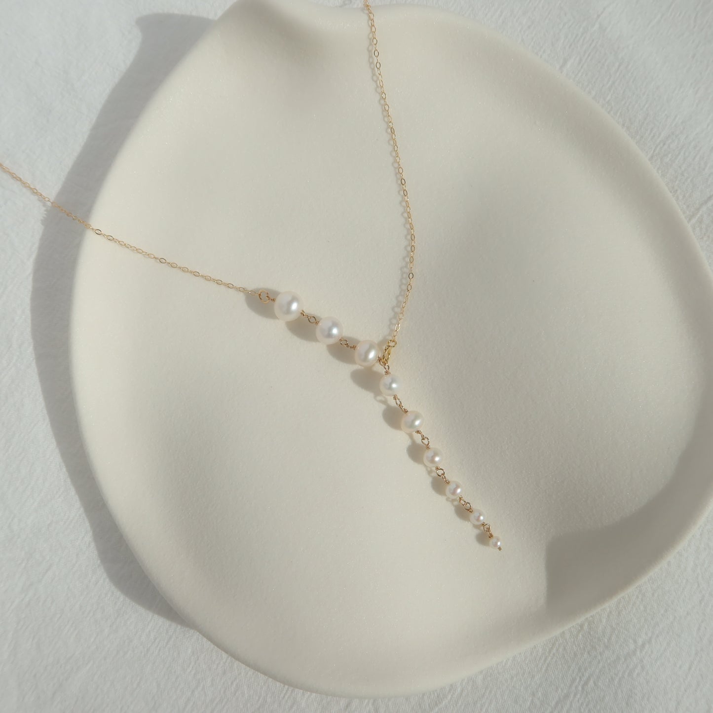 Sena Pearl Cascade Lariat Necklace
