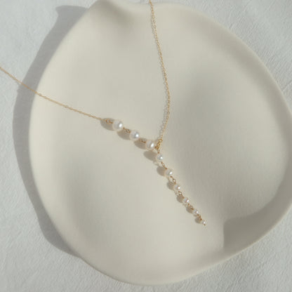 Sena Pearl Cascade Lariat Necklace