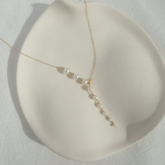 Sena Pearl Cascade Lariat Necklace