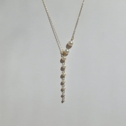 Sena Pearl Cascade Lariat Necklace