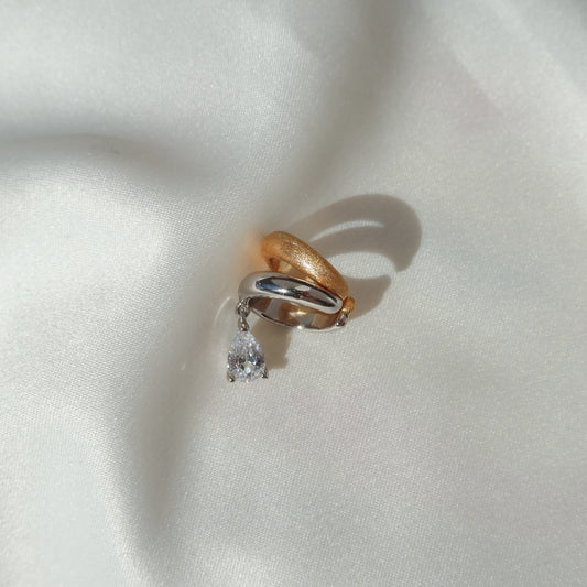 Teardrop Diamond Ear Cuffs
