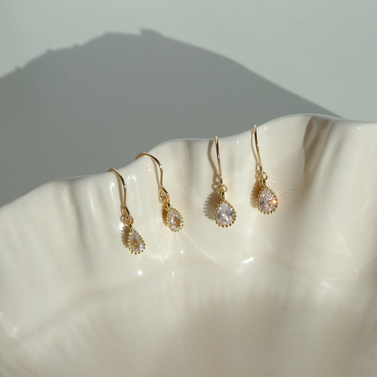 Teardrop CZ Earrings