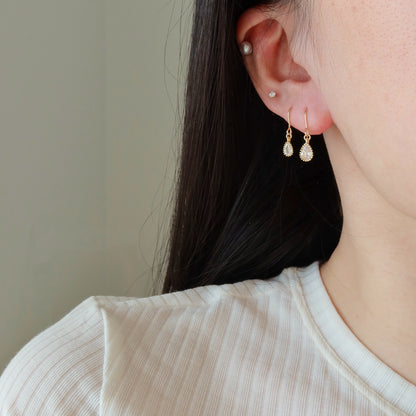 Teardrop CZ Earrings