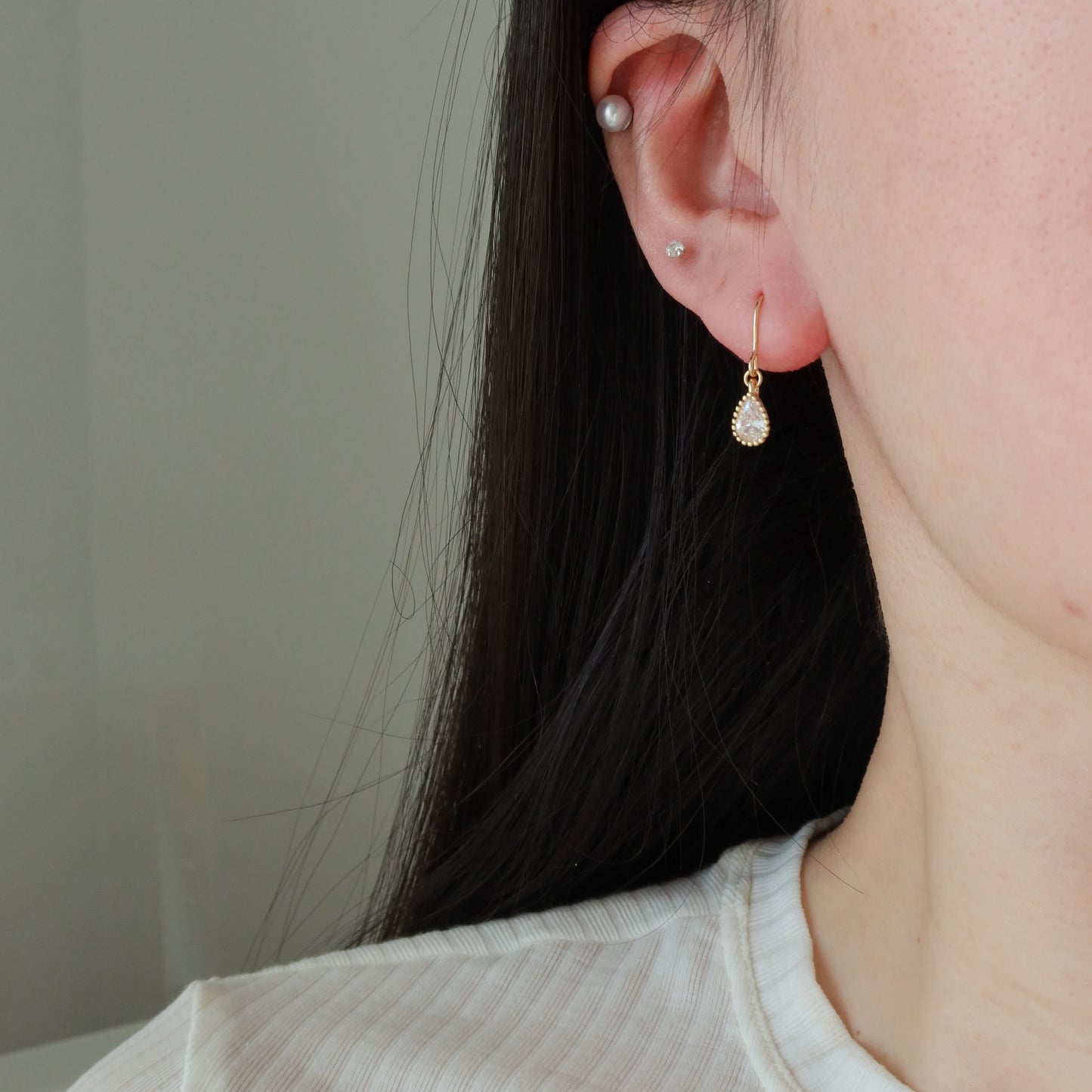 Teardrop CZ Earrings