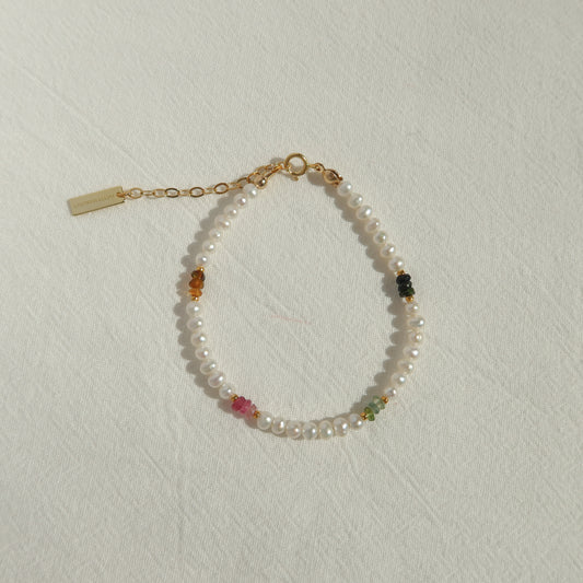 Maia Tourmaline And Pearl Bracelets