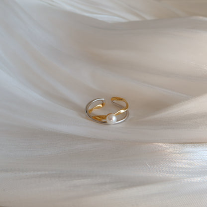 蛇形链上漂浮珍珠项链