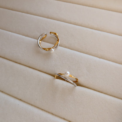 蛇形链上漂浮珍珠项链