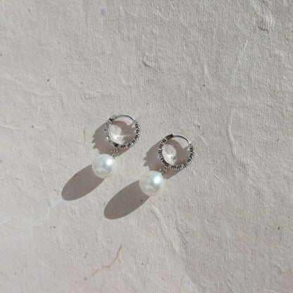 Pavé Wavy Hoop Earrings