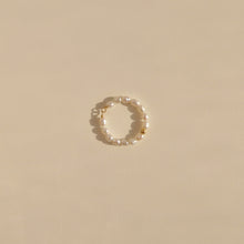 Load image into Gallery viewer, Pearl ring with a gold bead
