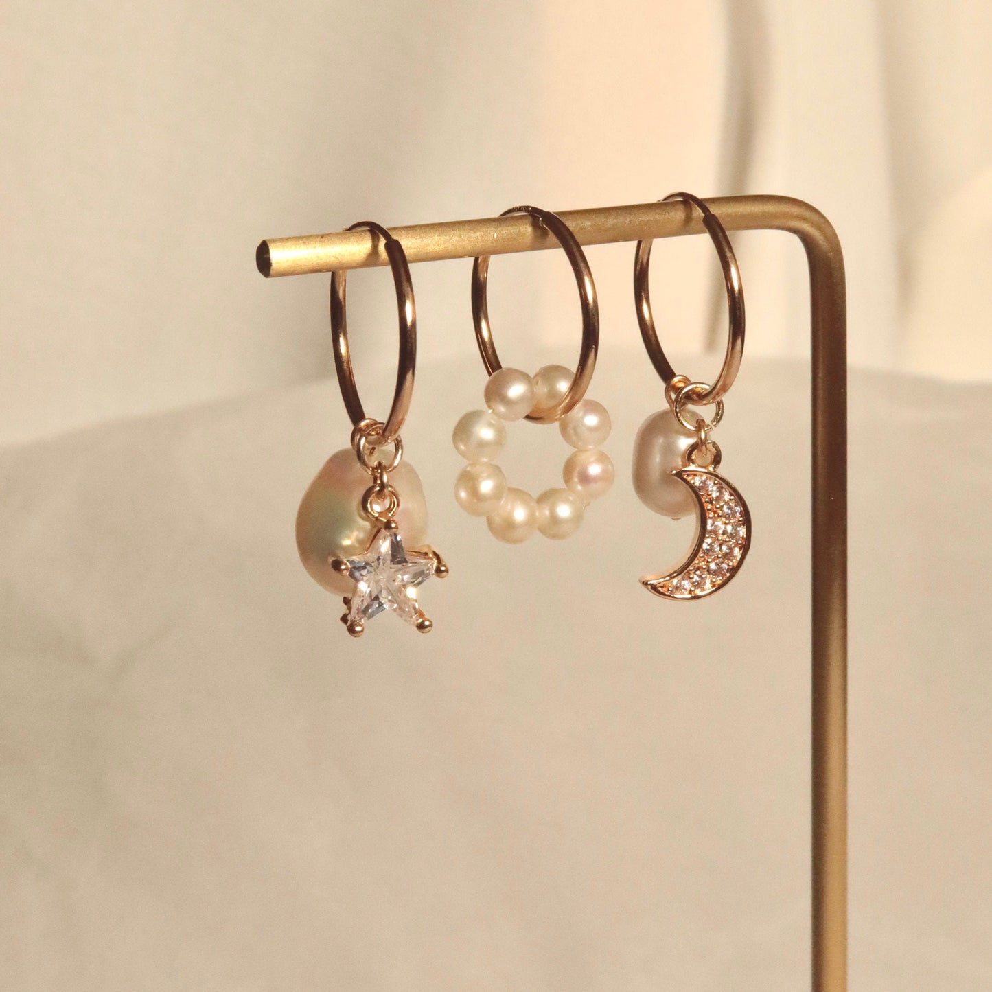 Pearl Loop Earring Charms (Single)