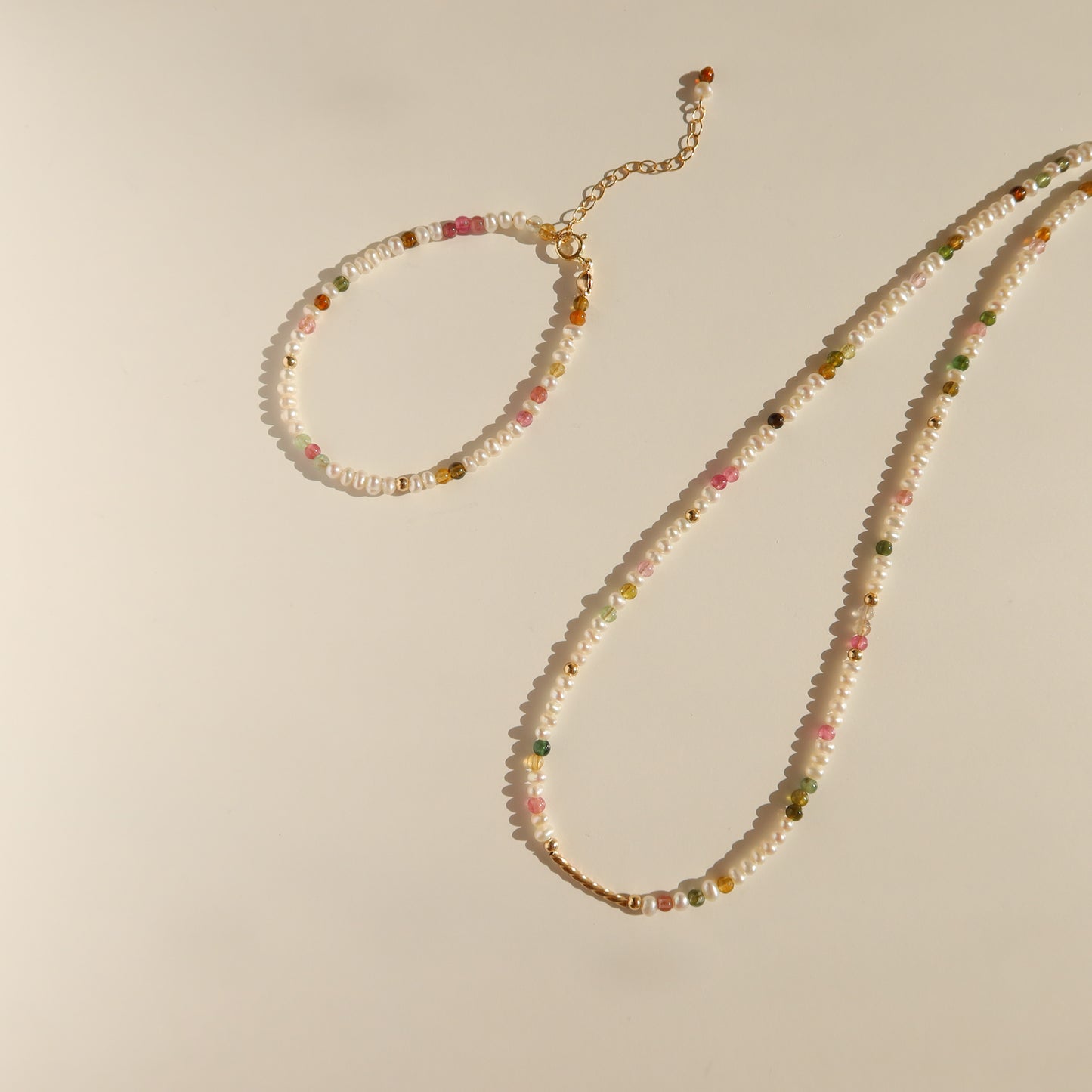 Tourmaline & Pearl Necklaces