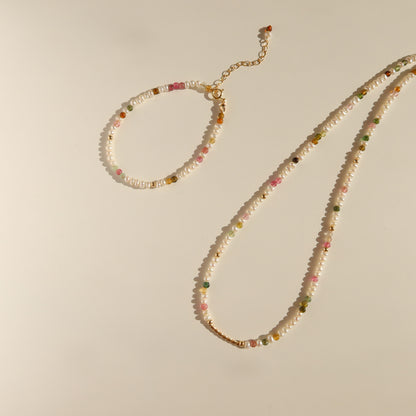 Tourmaline & Pearl Necklaces