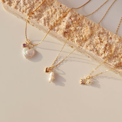 Heart Pearl Pendants