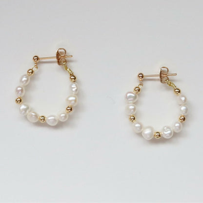 Giselle Baroque Pearl Hoops