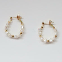 Load image into Gallery viewer, Giselle Baroque Pearl Hoops
