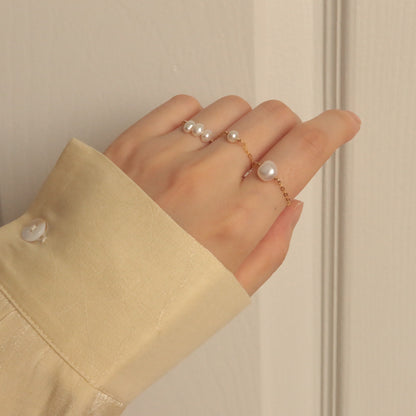 Pearl Chain Ring