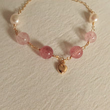 Load image into Gallery viewer, Hearty Strawberry Crystal Bracelet
