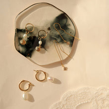 Load image into Gallery viewer, Mini Seashell Huggie Hoops
