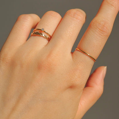 Solitaire Stacking Ring