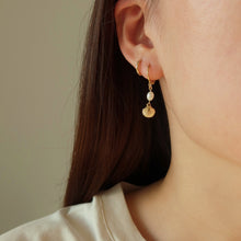 Load image into Gallery viewer, Mini Seashell Huggie Hoops
