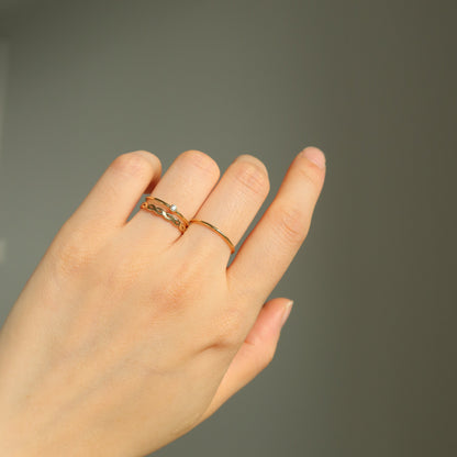 Solitaire Stacking Ring