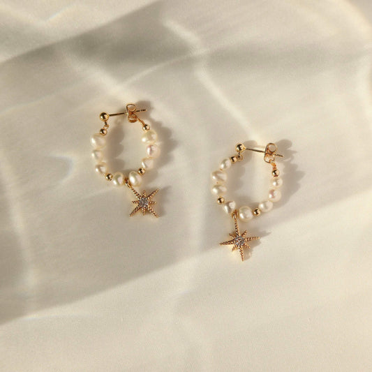 Giselle Baroque Pearl Hoops