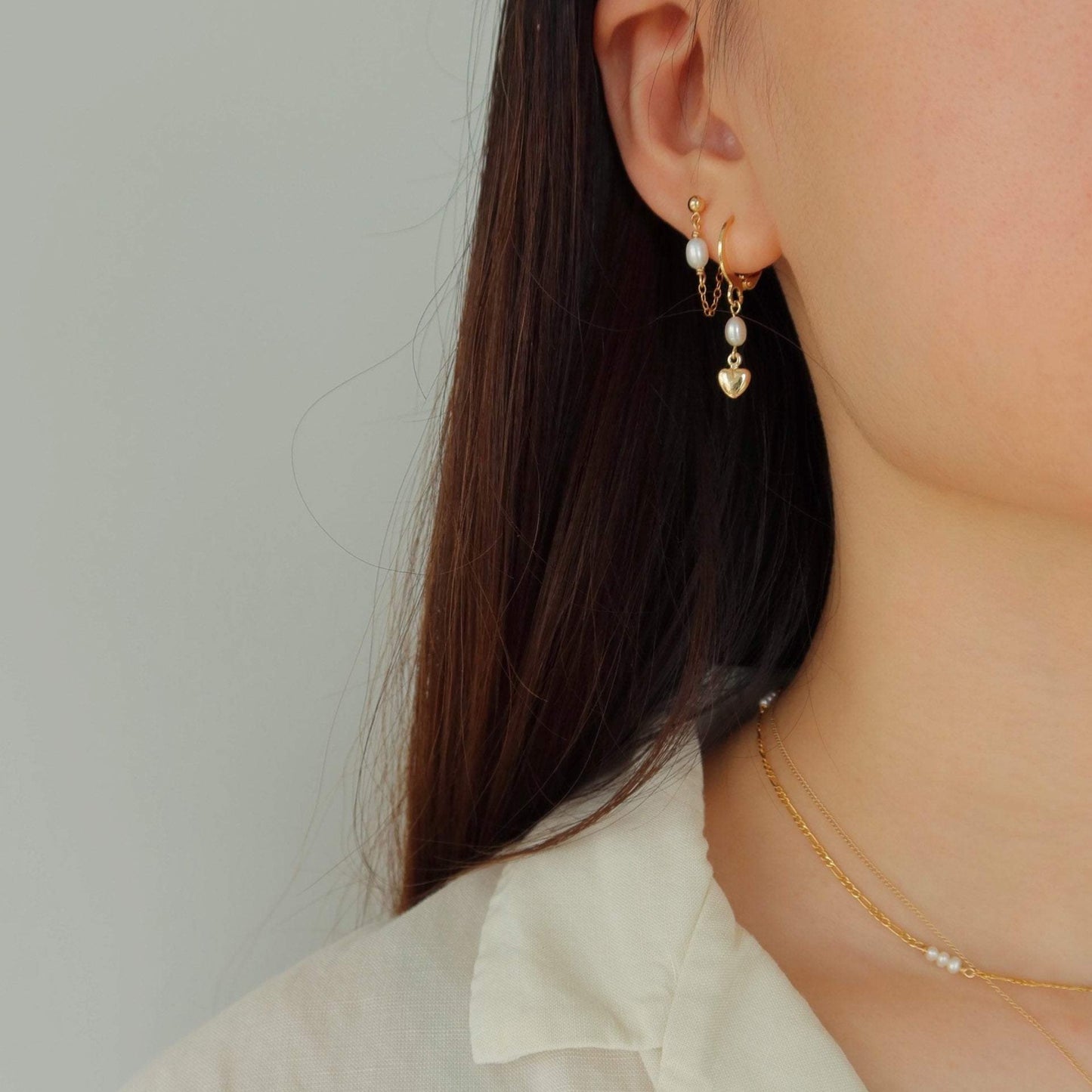 Stella Pearl Chain Earrings