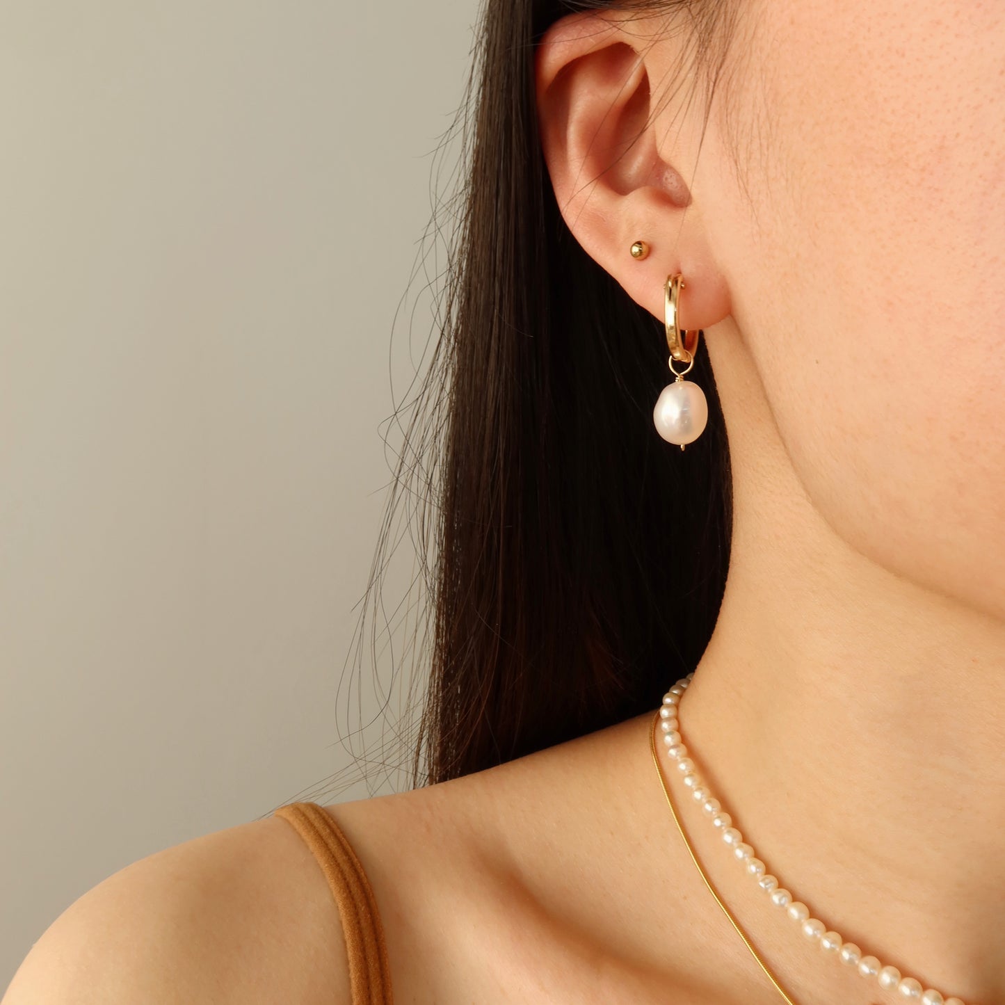 Baroque Pearl Earring Charms (Single)