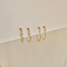 Load image into Gallery viewer, Stella Pearl Chain Earrings
