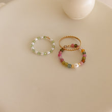 Load image into Gallery viewer, Tourmaline &amp; Pearl Rings

